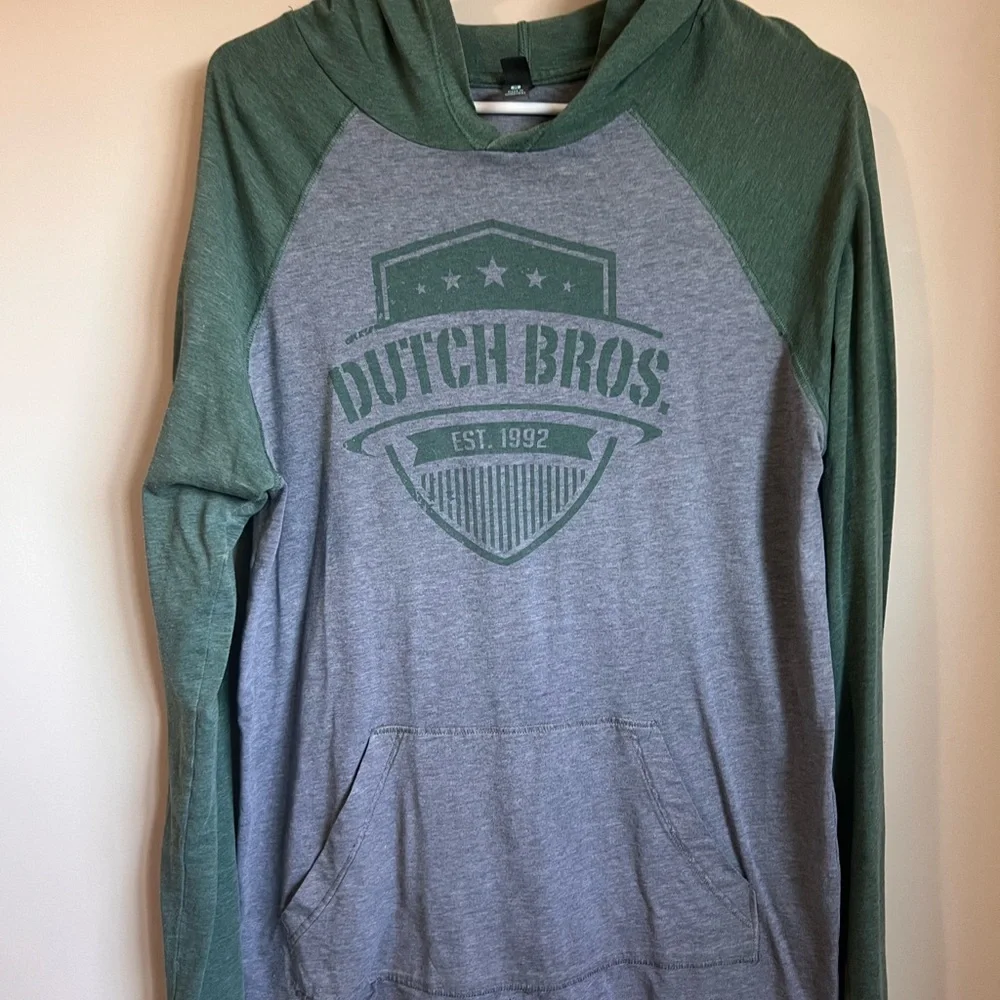 Dutch Bros Green and Gray Hoodie - Picture 1 of 2